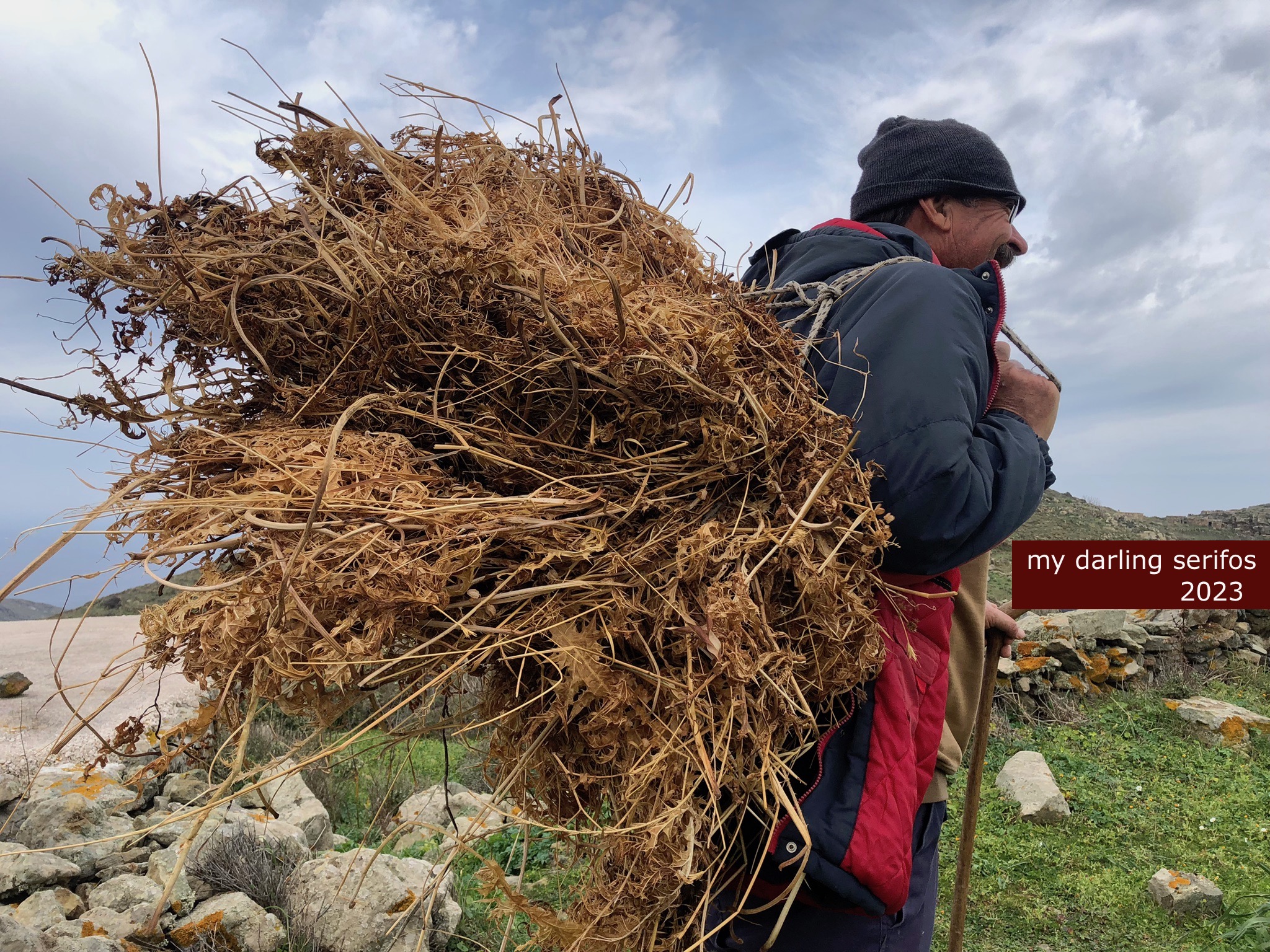 Serifos Mountains People Winter